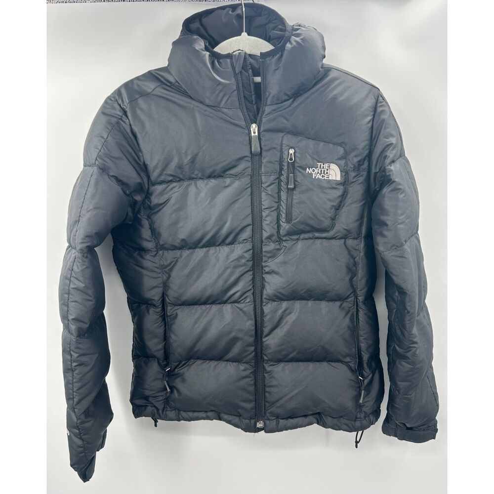 The North Face Black Tahoe Hoodie Puffer Down Jacket Womens M Pertex 700 Fill